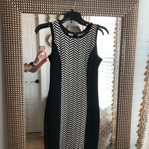 Black and White Size 2 By & By Bodycon Dress